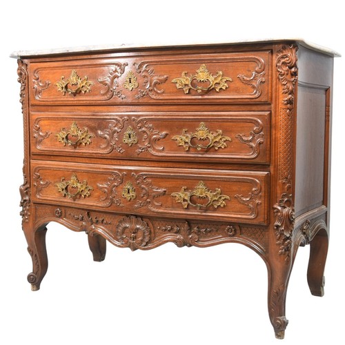 Commode rocaille noyer - rocaille,