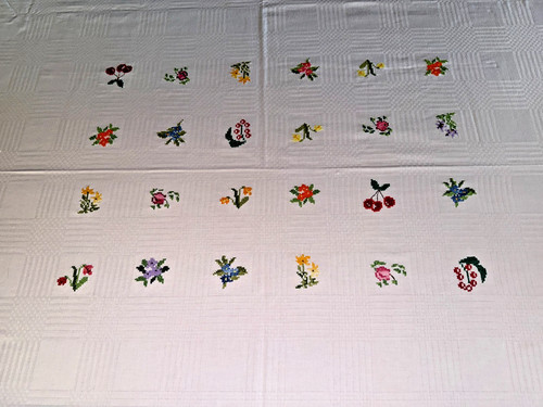 Nappe retro coton damassé - retro,