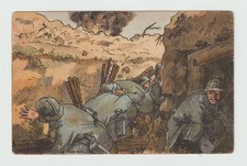Par GABARD . La Marmite . Hairy in the trenches postcard 1111