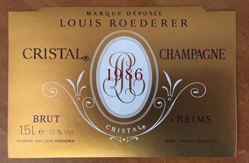 Une étiquette champagne - une, de