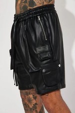 Nouveaux Shorts En Cuir Noir