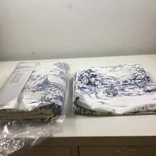 IKEA 1Twin Duvet Cover  1  Pillow Case 1 Pillow Shams Toile Emme Land Blue NEW