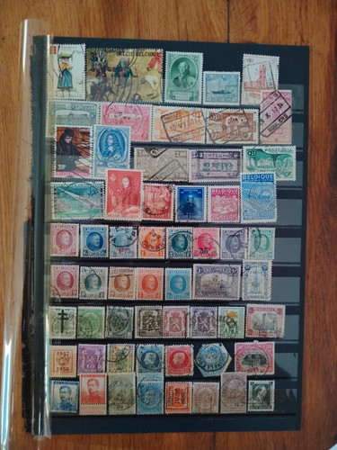 55 timbres belgique - +,