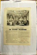 Original Old Antique Print French Magasin Chaussures Herber Rue Richelieu