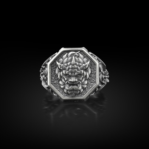 Bague chevalière unique pour