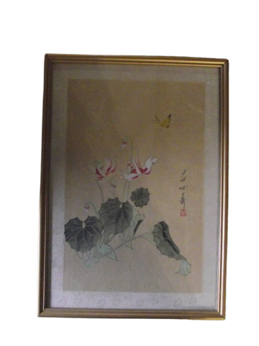 Peinture asiatique fleurs - peinture,