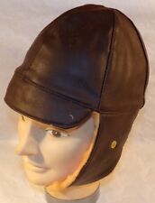 WW1 REPRO Pilot/Aviator or Driver Filled Brown Leather Hat/Headband