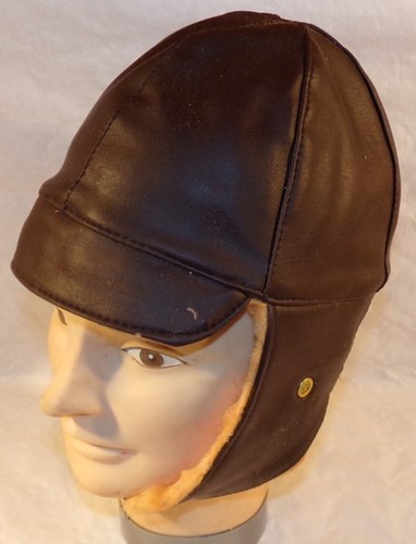 Bonnet serre tête cuir marron - cuir,