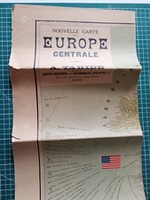 AZ448 road map circa 1939 Central Europe and on the back France Belgium