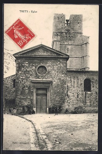 Cpa trets église ancienne - Église,