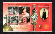 GIBRALTAR Scott's 900a ( S/S ) Reign of Queen Elizabeth II F/VF Used ( 2002 )