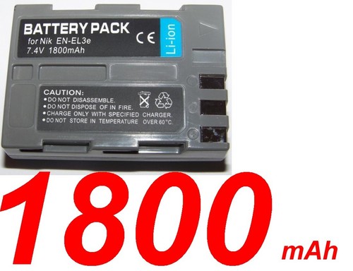 Batterie 1800mah pour el3e - pour, en-el3e