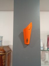 Vintage 60s 70s Midcentury Pop Orange Plastic Lamp Wall Sconce
