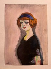 KEES VAN DONGEN Dessin sur papier (fait main) signé et estampillé art vintage...