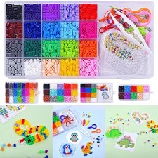 Perles Hama avec boîte Puzzles colorés Jouets Kit de perles de fusible