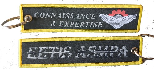 Porte clé flamme tissus - clé,