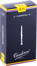 boite 10 anches CLARINETTE MIb VANDOREN TRADITIONNELLES CR 1125 - force 2,5