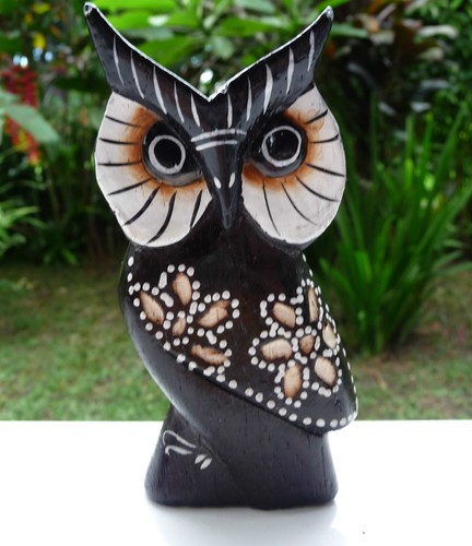 Chouette hibou bois peint - chouette,