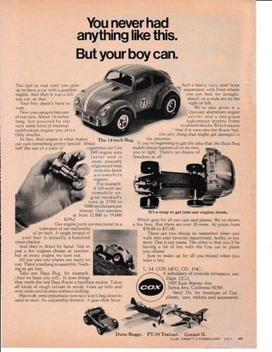 1971 cox baja bug gas - 1971,