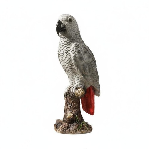 Statue perroquet gris gabon - gris, du