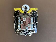 Una Gran De Libre Plus Ultra España Car Grille Enamel Emblem Brass Shield 1960's