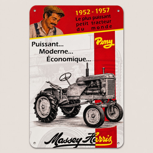 Plaque métal massey - plaque,