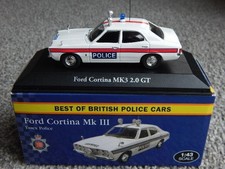 ATLAS BEST OF BRITISH POLICE CARS FORD CORTINA ESSEX POLICE MK III MINT in BOX
