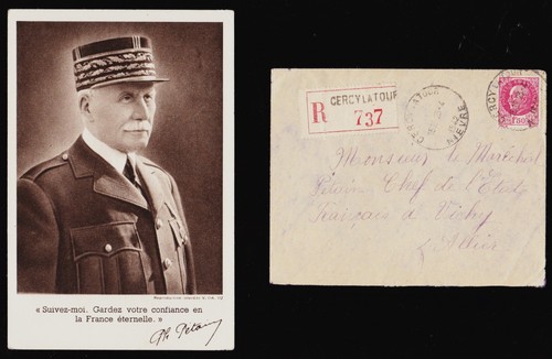 1942 enveloppe recommandée - 1942,