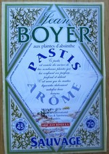 Etiquettes vin alcool FRANCE  JEAN BOYER AROME PASTIS  wine labels