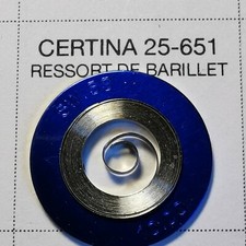 PIECES MOUVEMENT HORLOGERIE -CERTINA 25-651-RESSORT DE BARILLET -  NOS
