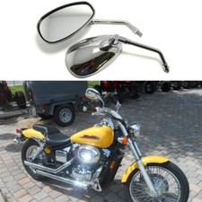 For Honda Shadow Spirit 750 1100 VTX1300 VTX1800 Motorcycle Mirrors Chrome 10mm