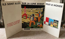 GRANDE PLV TINTIN/HERGÉ POUR LE 30e ANNIVERSAIRE DU PREMIER PAS SUR LA LUNE-TBE