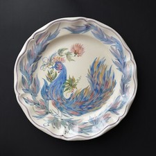 ASSIETTE en FAÏENCE de QUIMPER peinte par YOUEN Décor Coq