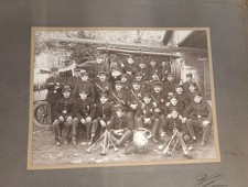 photo on cardboard des Sapeurs Pompiers Des ANDELYS (Eure)