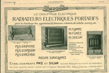 1915 Paz & Silva Antique Electric Radiators Magazine Advertisement