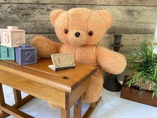925⚜️ Antique Teddy Bear Plush Ajena Blanket Vintage Made In France