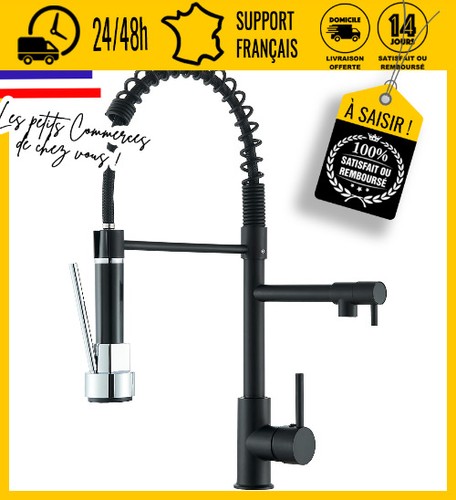 Robinet cuisine noir - robinet,