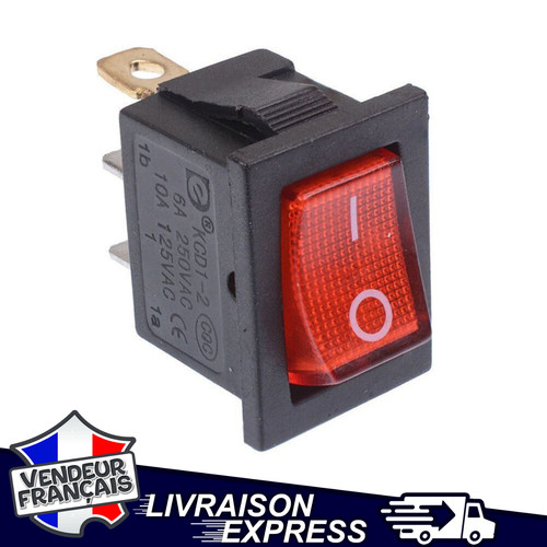 Interrupteur bascule rouge - a,