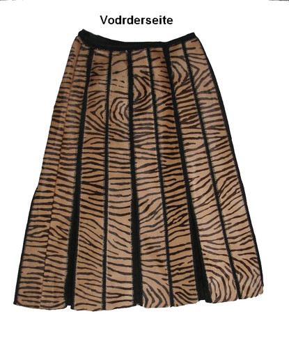 Jupe cuir fourrure - en,