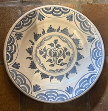 Faïence Ancienne Plat Espagne