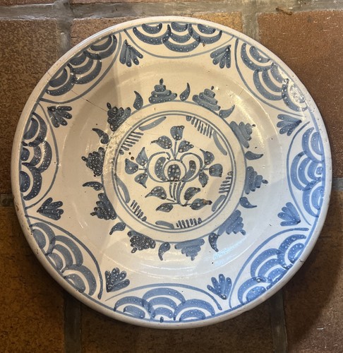 Faïence ancienne plat - ancienne, espagne