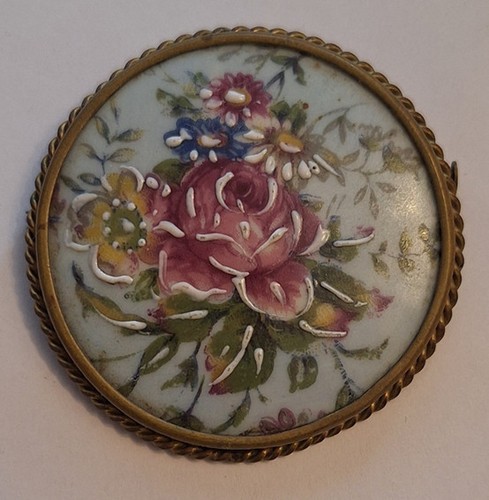 Broche porcelaine limoges - limoges, fm