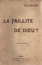 La faillite de Dieu | Gallois