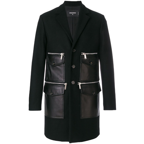 Dsquared2 wool leather - dsquared2, coat