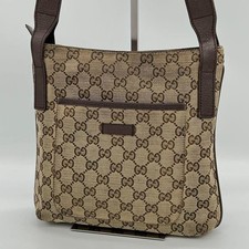 GUCCI Pochette Sacoche Shoulder Bag Gg Canvas