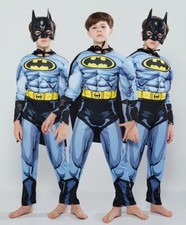 Cosplay Batman Déguisement Enfant Costume Carnaval pyjama Dc Comics Tenue Hero