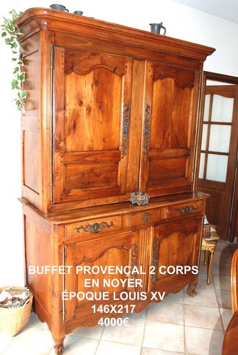 Buffet deux corps noyer - deux,