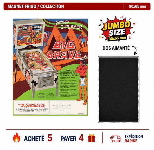 Magnet frigo big brave 90x65 - magnet,
