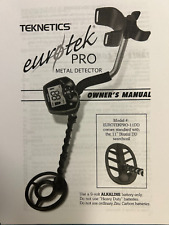 TEKNETICS EUROTEK PRO METAL DETECTOR OPERATOR MANUAL NEXT DAY SHIPPING