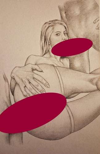 Sexy drawing nude model